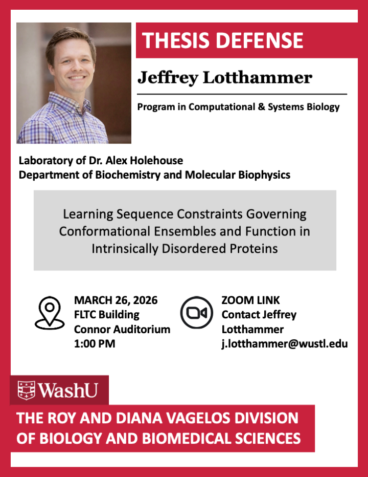 Jeffrey Lotthammer's thesis defense will be held on MARCH 26, 2026.